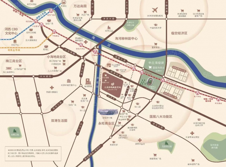 天津新鸥鹏教育城区位图