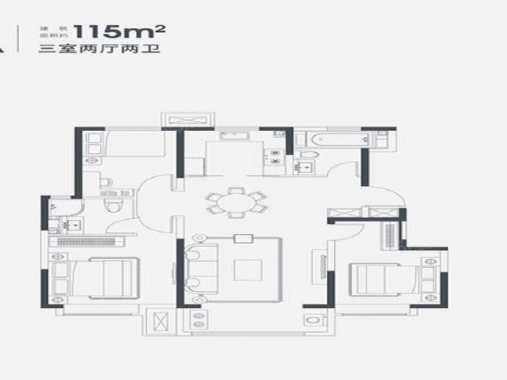 3室2厅2卫户型详情