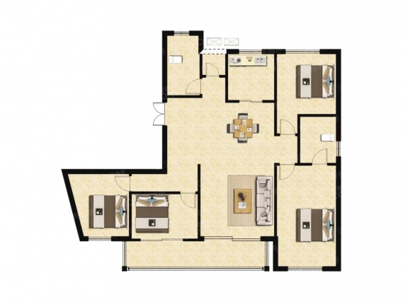 4室2厅2卫户型详情