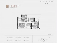 3室2厅2卫户型图