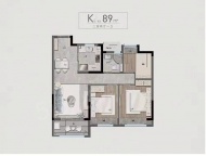 3室2厅1卫户型图