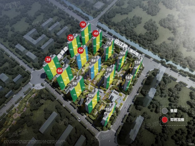 大华锦绣江来沙盘图