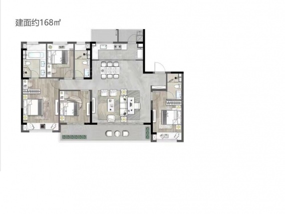 4室2厅3卫户型详情