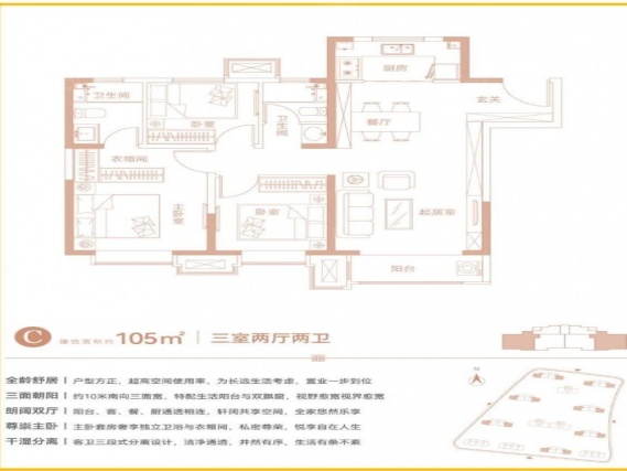 3室2厅2卫户型详情