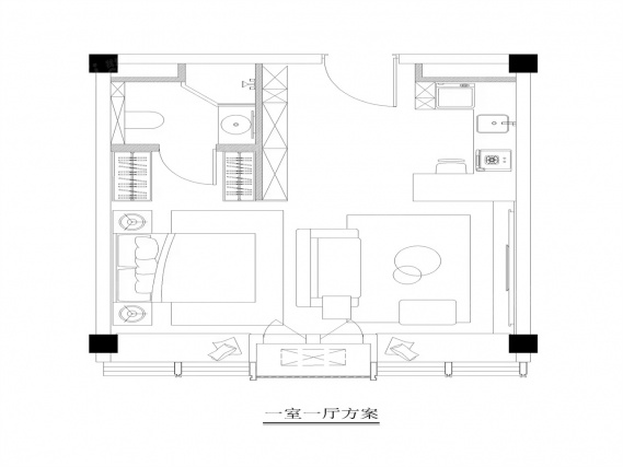 1室1厅1卫户型详情
