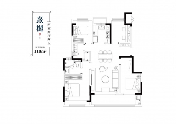 4室2厅2卫户型详情