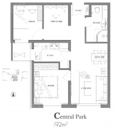 2室2厅1卫户型图