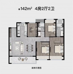 4室2厅2卫户型图