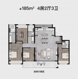 4室2厅3卫户型图