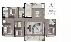 4室2厅4卫户型图