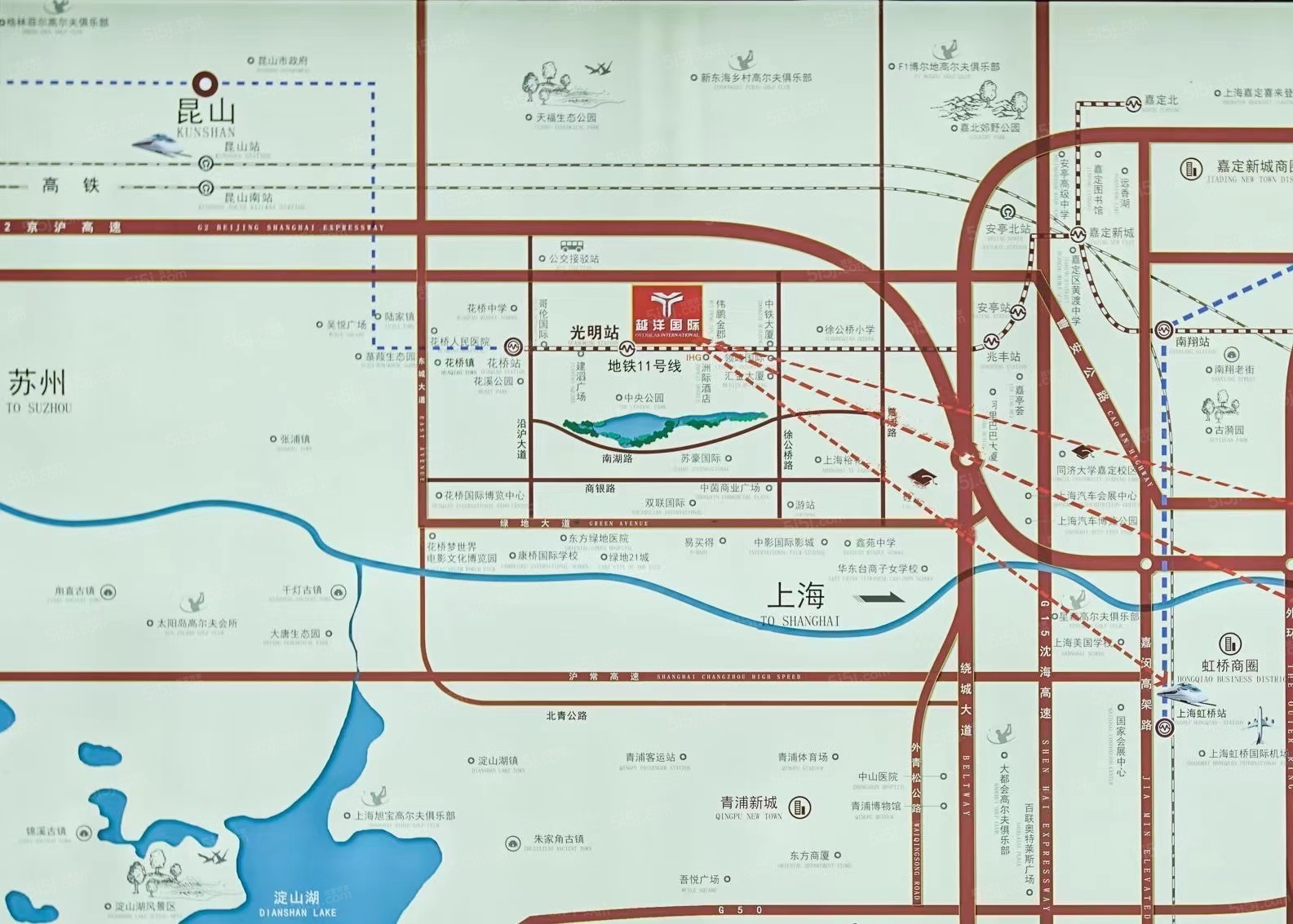 越洋国际区位图