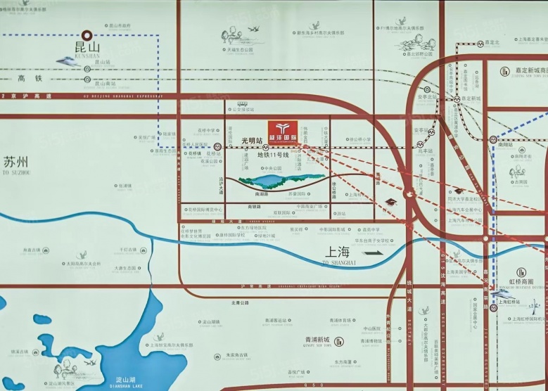 越洋国际区位图