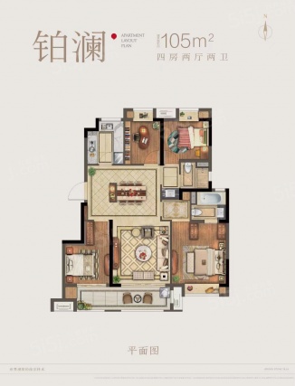 4室2厅2卫户型详情