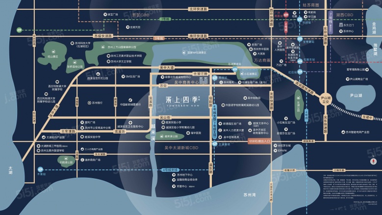 南山溪上四季花园区位图