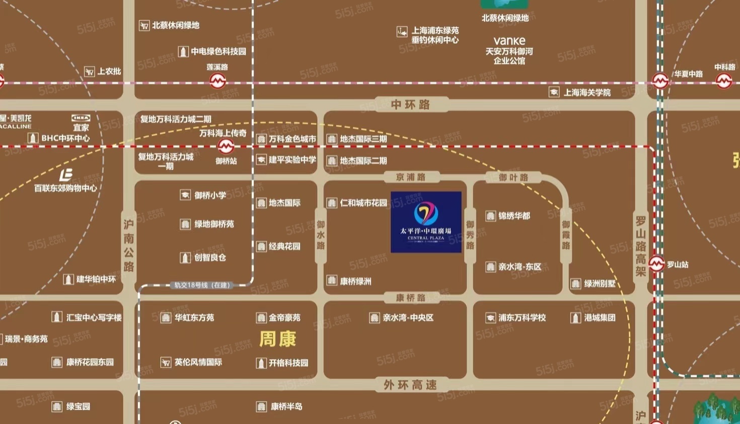 太平洋中环广场区位图