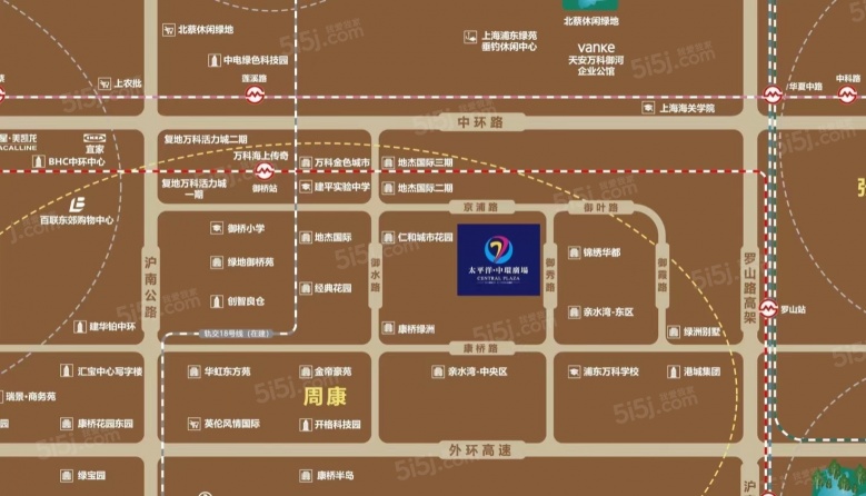 太平洋中环广场区位图