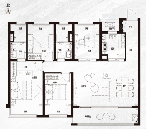 4室2厅2卫户型详情
