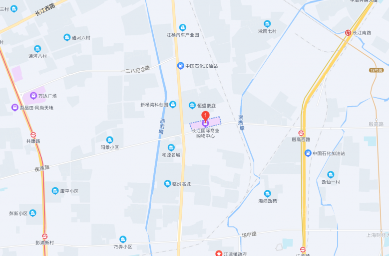 长江国际购物中心区位图