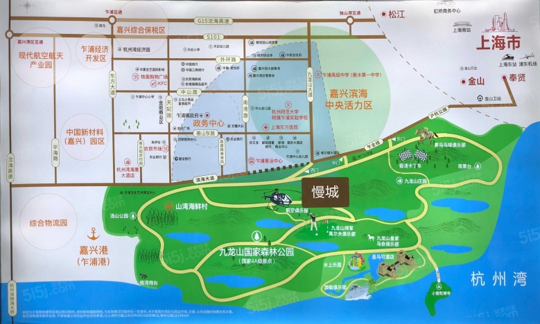 九龙山慢城区位图