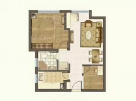 1室1厅1卫户型图