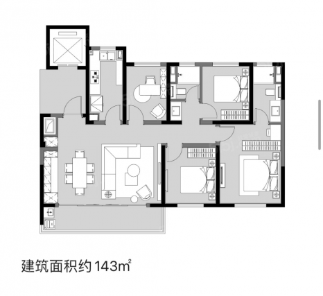 4室2厅2卫户型详情