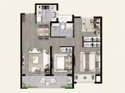 玫瑰公馆3室2厅1卫