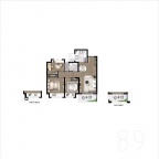 3室1厅1卫户型图