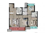 3室2厅2卫户型图