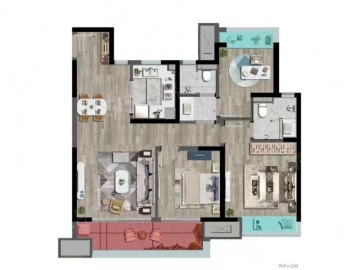 中奥滨河境3室2厅2卫