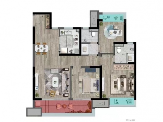 3室2厅2卫户型详情