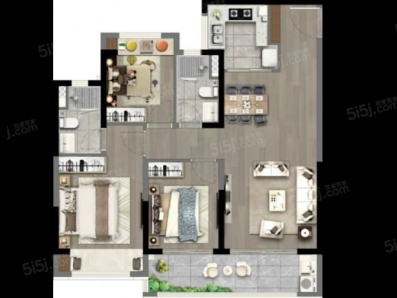 3室2厅2卫户型详情