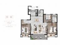 3室2厅2卫户型图
