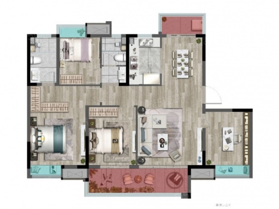 4室2厅2卫户型详情
