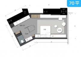 1室1厅1卫户型图