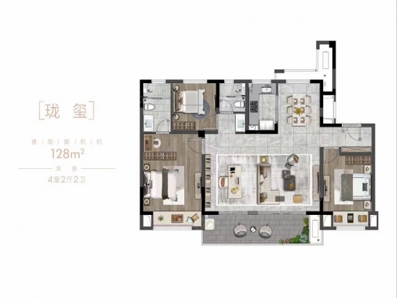 4室2厅2卫户型详情