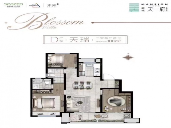 3室2厅2卫户型详情