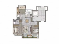 3室2厅1卫户型图