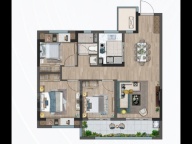 3室2厅1卫户型图