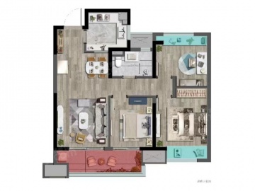 中奥滨河境3室2厅1卫