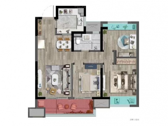 3室2厅1卫户型详情