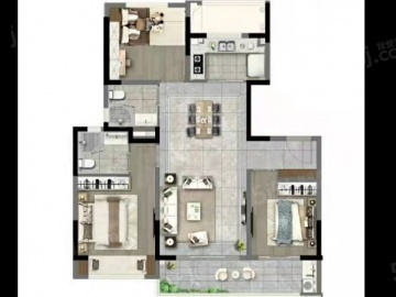 彰泰春岸雅筑3室2厅2卫