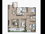 3室2厅2卫户型图