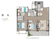 公园上城3室2厅1卫