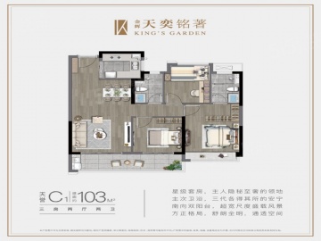 金辉天奕铭著3室2厅2卫