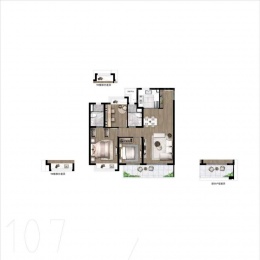 3室2厅2卫户型图