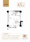 1室1卫户型图