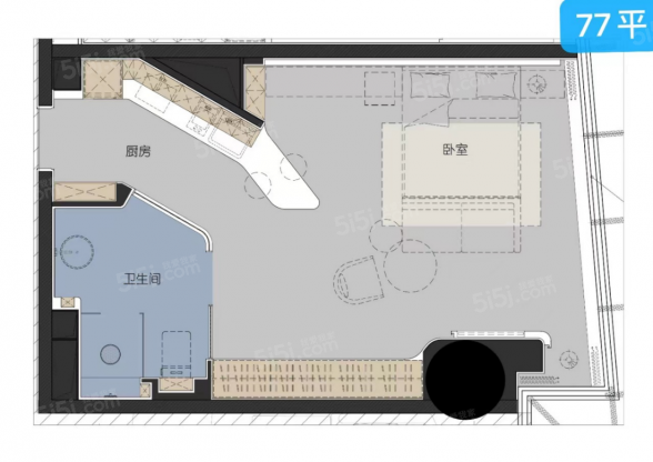 1室1厅1卫户型详情