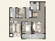 3室2厅2卫户型图