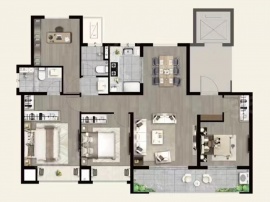 4室2厅2卫户型图