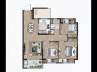 3室2厅1卫户型图